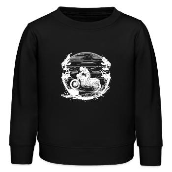 Motor Race Extremsport Dirtbike Gelände Motorsport - Kinder Organic Sweatshirt Mini Changer von Stanley/Stella - Schwarz - Vorne - AI Model Kid Male (0cm)