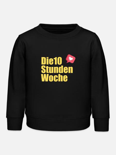 die 10 Stunden Woche Logo - Kinder Organic Sweatshirt Mini Changer von Stanley/Stella - Schwarz