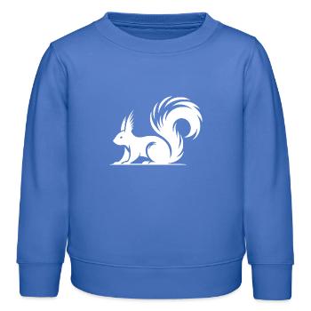 Swift Squirrel Ink Style Drawing - Kids Organic Sweatshirt by Stanley/Stella - carolina blue - Front - AI Model Kid Female (0cm)