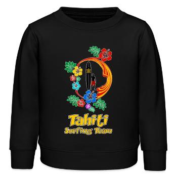 Tahiti Surfing Team 04 - Sweat enfant bio Stanley/Stella - noir - Devant - AI Model Kid Male (0cm)