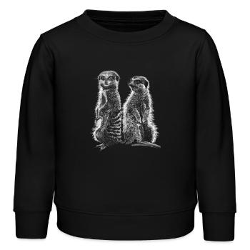 Erdmännchen - Kinder Organic Sweatshirt Mini Changer von Stanley/Stella - Schwarz - Vorne - AI Model Kid Male (0cm)