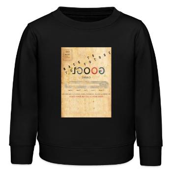 Google Back to the Future Parody - Kids Organic Sweatshirt by Stanley/Stella - black - Front - AI Model Kid Male (0cm)