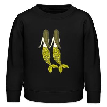 meerjungfrau 2er pack - Kinder Organic Sweatshirt Mini Changer von Stanley/Stella - Schwarz - Vorne - AI Model Kid Male (0cm)