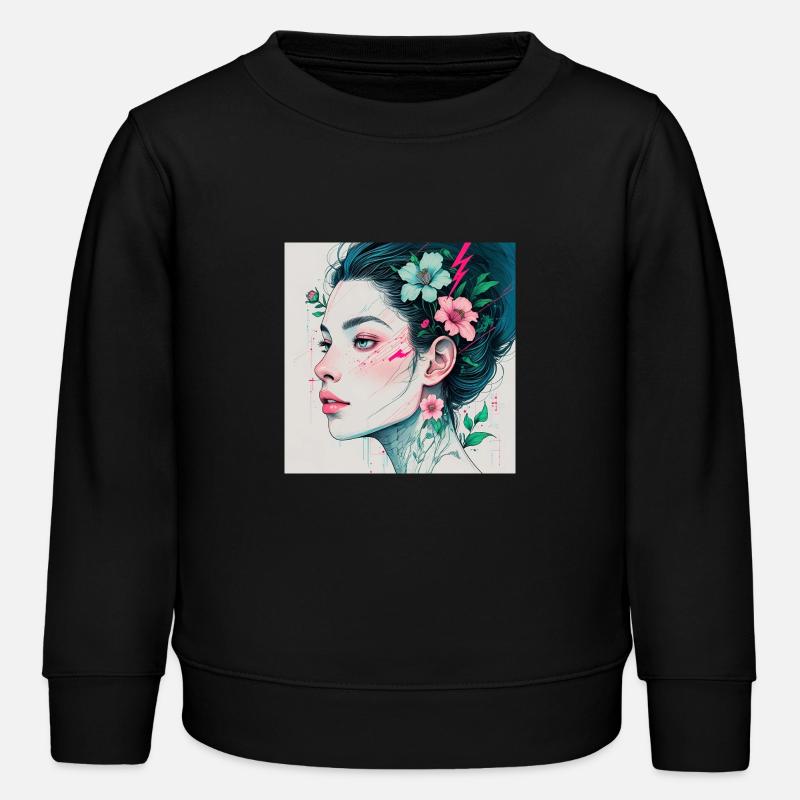 Kunst - Kinder Organic Sweatshirt Mini Changer von Stanley/Stella - Schwarz