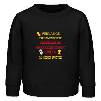 Verlange eine Unverzuegliche Wiederholung - Kinder Organic Sweatshirt Mini Changer von Stanley/Stella - Schwarz - Vorne - AI Model Kid Male (0cm)