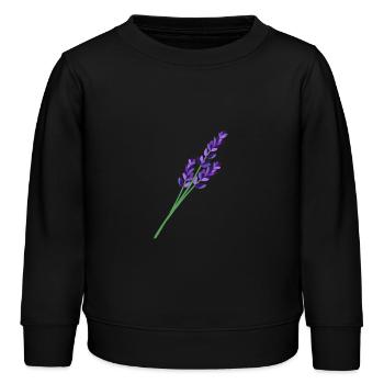Lavender 1 - Kids Organic Sweatshirt by Stanley/Stella - black - Front - AI Model Kid Male (0cm)