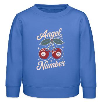 Engelszahl 313 Retro Kirsche Spirituelle Numerologie - Kinder Organic Sweatshirt Mini Changer von Stanley/Stella - carolina Blue - Vorne - AI Model Kid Female (0cm)