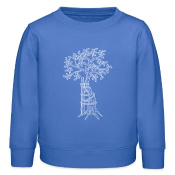 Bäumchen von Andry – weiß - Kinder Organic Sweatshirt Mini Changer von Stanley/Stella - carolina Blue - Vorne - AI Model Kid Female (0cm)