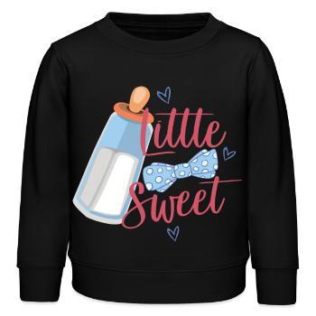 Bébé petit et doux - Sweat enfant bio Stanley/Stella - noir - Devant - AI Model Kid Male (0cm)