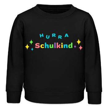 HURRA SCHULKIND - Einschulung Erstklässler - Kinder Organic Sweatshirt Mini Changer von Stanley/Stella - Schwarz - Vorne - AI Model Kid Male (0cm)
