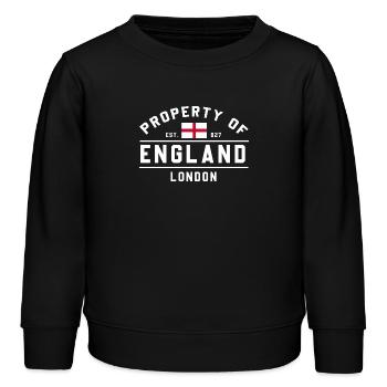 England Flagge Emblem T-Shirt - Kinder Organic Sweatshirt Mini Changer von Stanley/Stella - Schwarz - Vorne - AI Model Kid Male (0cm)
