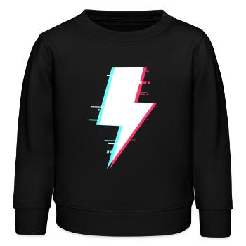 Lightning Style Rétro Éclairage numérique - Sweat enfant bio Stanley/Stella - noir - Devant - AI Model Kid Male (0cm)