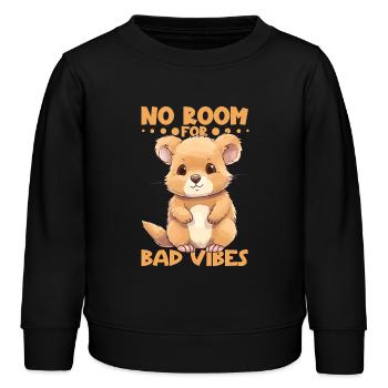 Kein Platz für schlechte Laune - Quokka - Kinder Organic Sweatshirt Mini Changer von Stanley/Stella - Schwarz - Vorne - AI Model Kid Male (0cm)