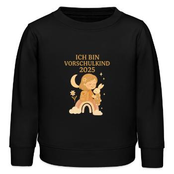 Vorschulkind 2025 - Kinder Organic Sweatshirt Mini Changer von Stanley/Stella - Schwarz - Vorne - AI Model Kid Male (0cm)