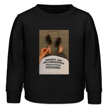 Liberté - Sweat enfant bio Stanley/Stella - noir - Devant - AI Model Kid Male (0cm)