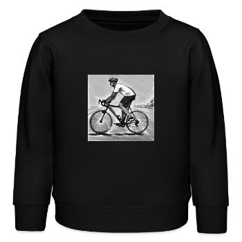 Cyklist - Stanley/Stella børne sweatshirt økologisk - sort - Foran - AI Model Kid Male (0cm)