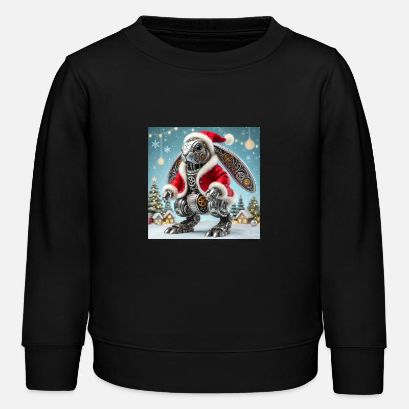 Weihnachtshase - Kinder Organic Sweatshirt Mini Changer von Stanley/Stella - Schwarz