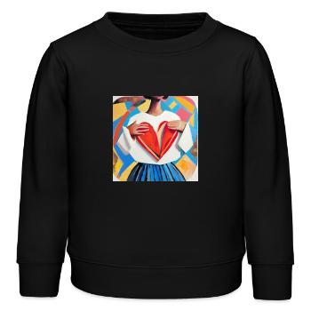 Passt mein Herz zu mir? - Kinder Organic Sweatshirt Mini Changer von Stanley/Stella - Schwarz - Vorne - AI Model Kid Male (0cm)