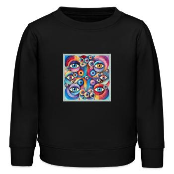 DANTE ALEGRIA - Kinder Organic Sweatshirt Mini Changer von Stanley/Stella - Schwarz - Vorne - AI Model Kid Male (0cm)