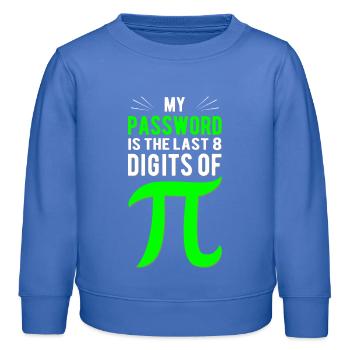Passwort ist Pi Ziffern - Kinder Organic Sweatshirt Mini Changer von Stanley/Stella - carolina Blue - Vorne - AI Model Kid Female (0cm)