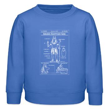 Anubis-Blaupausen-Ikonen-Tee - Kinder Organic Sweatshirt Mini Changer von Stanley/Stella - carolina Blue - Vorne - AI Model Kid Female (0cm)
