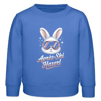 Apres Ski Haserl Hüttengaudi Skifahrerin Skihaserl - Kinder Organic Sweatshirt Mini Changer von Stanley/Stella - carolina Blue - Vorne - AI Model Kid Female (0cm)