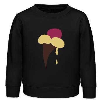 Leaky Gelato Cone - Kids Organic Sweatshirt by Stanley/Stella - black - Front - AI Model Kid Male (0cm)