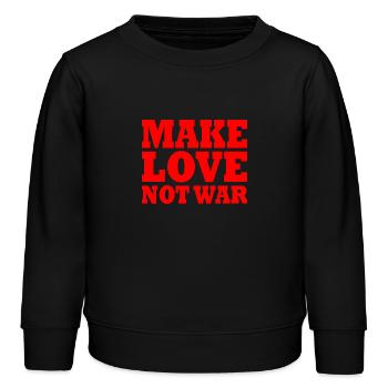 Make love not war - Sweat enfant bio Stanley/Stella - noir - Devant - AI Model Kid Male (0cm)
