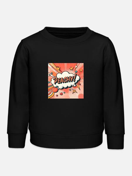 Peachy Pfirsich - Kinder Organic Sweatshirt Mini Changer von Stanley/Stella - Schwarz