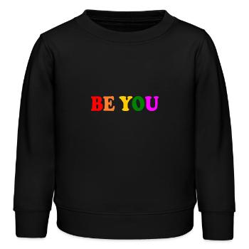 Be you - Kinder Organic Sweatshirt Mini Changer von Stanley/Stella - Schwarz - Vorne - AI Model Kid Male (0cm)
