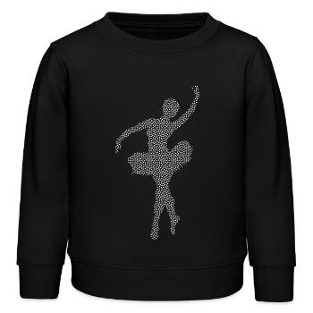 Ballett Tänzerin / Ballerina - Kinder Organic Sweatshirt Mini Changer von Stanley/Stella - Schwarz - Vorne - AI Model Kid Male (0cm)