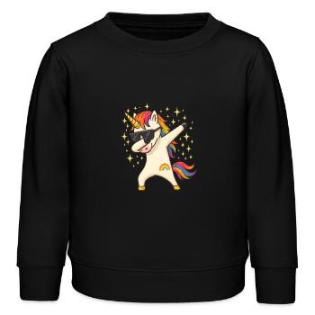 Licorne - Sweat enfant bio Stanley/Stella - noir - Devant - AI Model Kid Male (0cm)