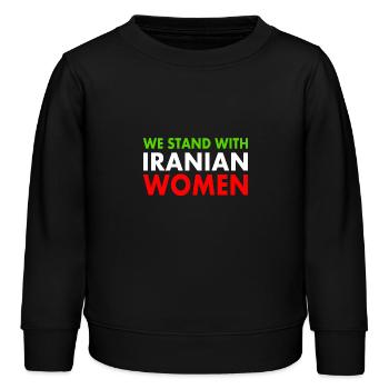 We stand with iranian women - Kinder Organic Sweatshirt Mini Changer von Stanley/Stella - Schwarz - Vorne - AI Model Kid Male (0cm)