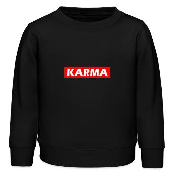 Karma - Kinder Organic Sweatshirt Mini Changer von Stanley/Stella - Schwarz - Vorne - AI Model Kid Male (0cm)