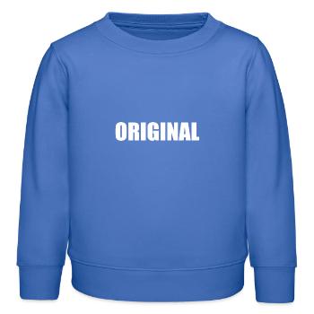 Original - Kinder Organic Sweatshirt Mini Changer von Stanley/Stella - carolina Blue - Vorne - AI Model Kid Female (0cm)