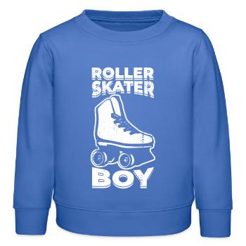 Roller Skater Junge - Kinder Organic Sweatshirt Mini Changer von Stanley/Stella - carolina Blue - Vorne - AI Model Kid Female (0cm)