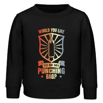 Blague sur le sac de frappe - Sweat enfant bio Stanley/Stella - noir - Devant - AI Model Kid Male (0cm)