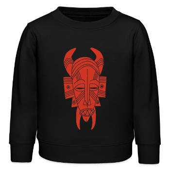 Démon rouge africain - Sweat enfant bio Stanley/Stella - noir - Devant - AI Model Kid Male (0cm)