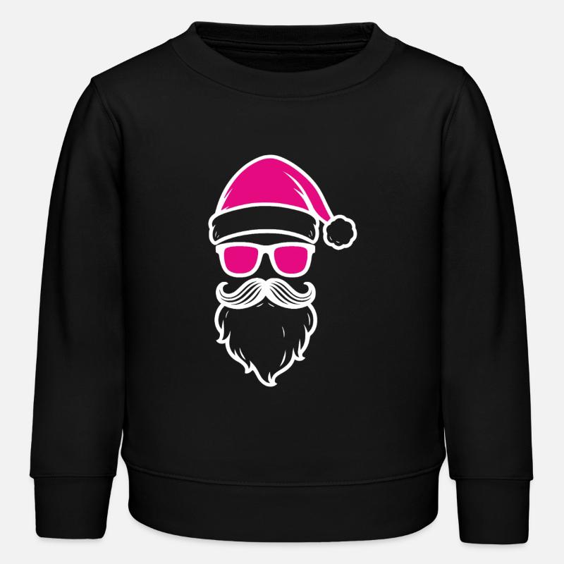 Pink Santa mit Sonnenbrillen - Kinder Organic Sweatshirt Mini Changer von Stanley/Stella - Schwarz