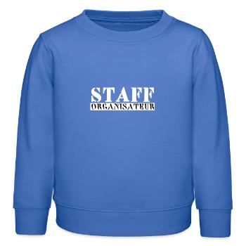 STAFF organisateur (dos) - Sweat enfant bio Stanley/Stella - carolina blue - Devant - AI Model Kid Female (0cm)