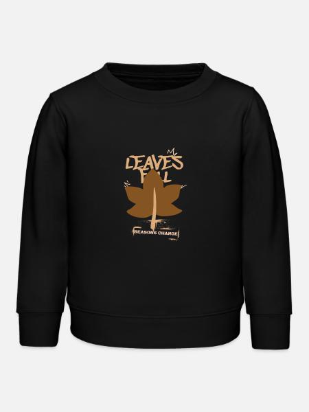 Blätter fallen - Kinder Organic Sweatshirt Mini Changer von Stanley/Stella - Schwarz