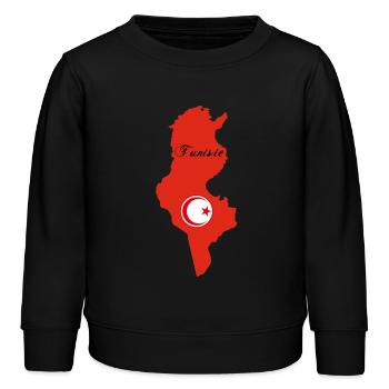 Tunisie - Sweat enfant bio Stanley/Stella - noir - Devant - AI Model Kid Male (0cm)