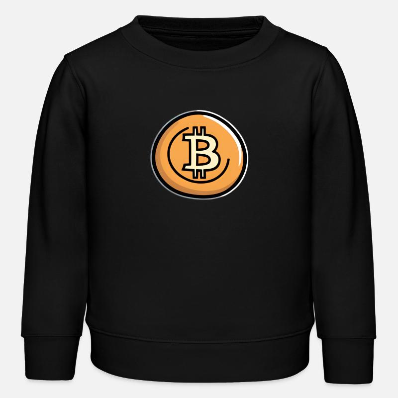Emblème d’Art de la Pièce Bitcoin - Sweat enfant bio Stanley/Stella - noir