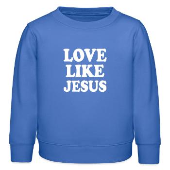 Love like jesus - Kinder Organic Sweatshirt Mini Changer von Stanley/Stella - carolina Blue - Vorne - AI Model Kid Female (0cm)