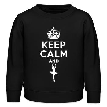Keep Calm - Ballett - Kinder Organic Sweatshirt Mini Changer von Stanley/Stella - Schwarz - Vorne - AI Model Kid Male (0cm)
