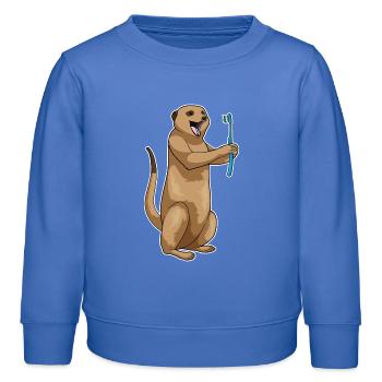 Erdmännchen Zahnbürste - Kinder Organic Sweatshirt Mini Changer von Stanley/Stella - carolina Blue - Vorne - AI Model Kid Female (0cm)