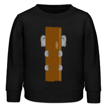 Koala derrière un arbre - Sweat enfant bio Stanley/Stella - noir - Devant - AI Model Kid Male (0cm)