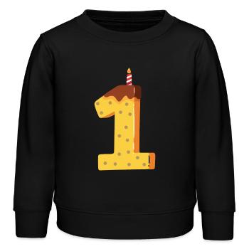 Erstes Jubiläum - Kinder Organic Sweatshirt Mini Changer von Stanley/Stella - Schwarz - Vorne - AI Model Kid Male (0cm)