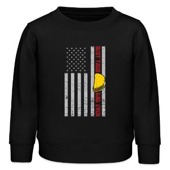 Taco Father Saying - Sweat enfant bio Stanley/Stella - noir - Devant - AI Model Kid Male (0cm)