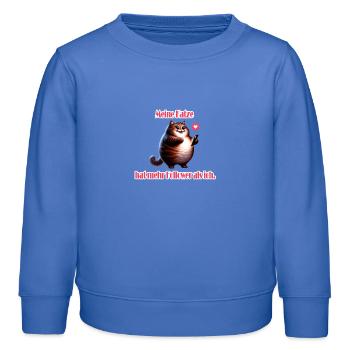 Meine Katze hat mehr Follower als ich - Motiv - Kinder Organic Sweatshirt Mini Changer von Stanley/Stella - carolina Blue - Vorne - AI Model Kid Female (0cm)